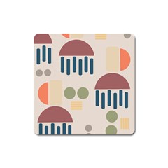 Art Background Abstract Design Square Magnet by Jancukart