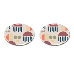 Art Background Abstract Design Cufflinks (oval)