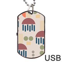 Art Background Abstract Design Dog Tag Usb Flash (one Side)