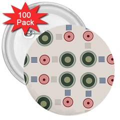 Art Design Round Drawing Abstract 3  Buttons (100 Pack) 