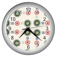 Art Design Round Drawing Abstract Wall Clock (silver)