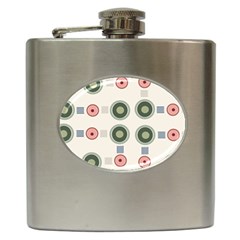 Art Design Round Drawing Abstract Hip Flask (6 Oz)