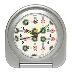 Art Design Round Drawing Abstract Travel Alarm Clock