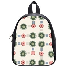 Art Design Round Drawing Abstract School Bag (small) by Jancukart