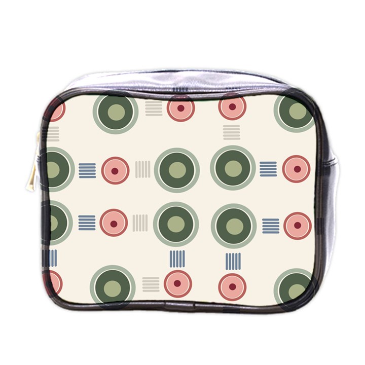 Art Design Round Drawing Abstract Mini Toiletries Bag (One Side)