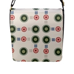 Art Design Round Drawing Abstract Flap Closure Messenger Bag (l) by Jancukart