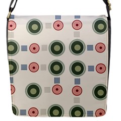 Art Design Round Drawing Abstract Flap Closure Messenger Bag (s)