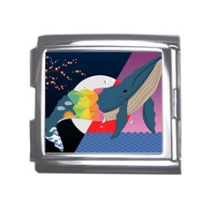 Whale Moon Ocean Digital Art Mega Link Italian Charm (18mm)