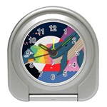 Whale Moon Ocean Digital Art Travel Alarm Clock Front