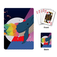 Whale Moon Ocean Digital Art Playing Cards Single Design (rectangle)