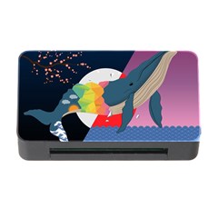 Whale Moon Ocean Digital Art Memory Card Reader With Cf