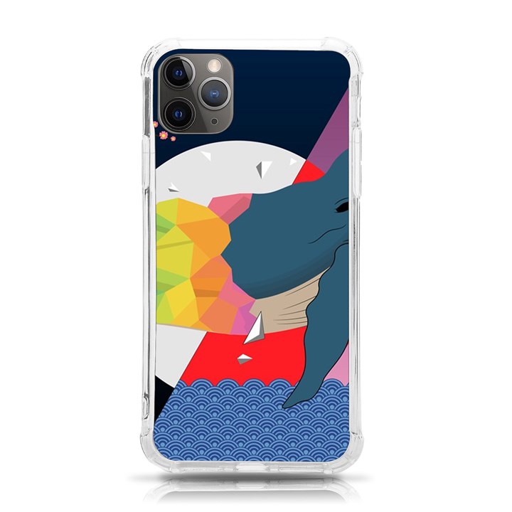 Whale Moon Ocean Digital Art iPhone 11 Pro Max 6.5 Inch TPU UV Print Case