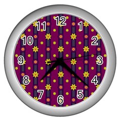 Background Graphic Decor Backdrop Wall Clock (silver)