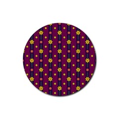 Background Graphic Decor Backdrop Rubber Round Coaster (4 Pack) by Jancukart