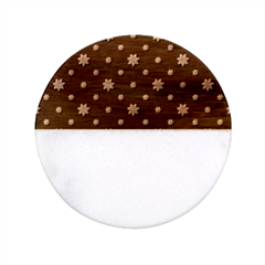 Background Graphic Decor Backdrop Classic Marble Wood Coaster (round) 