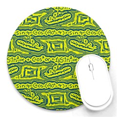 Abstract Background Graphic Round Mousepad