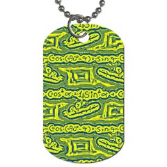 Abstract Background Graphic Dog Tag (one Side)