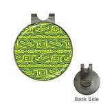 Abstract Background Graphic Hat Clips with Golf Markers Front