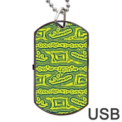 Abstract Background Graphic Dog Tag Usb Flash (one Side) by Jancukart