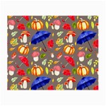 Autumn Seamless Background Leaves Small Glasses Cloth Front