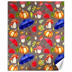 Autumn Seamless Background Leaves Canvas 11  X 14 