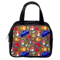 Autumn Seamless Background Leaves Classic Handbag (one Side)