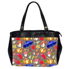 Autumn Seamless Background Leaves Oversize Office Handbag (2 Sides)