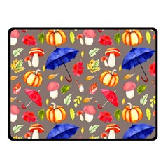 Autumn Seamless Background Leaves Fleece Blanket (small)