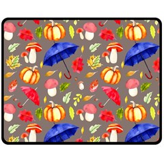 Autumn Seamless Background Leaves Fleece Blanket (medium)