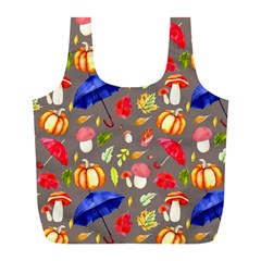 Autumn Seamless Background Leaves Full Print Recycle Bag (l)