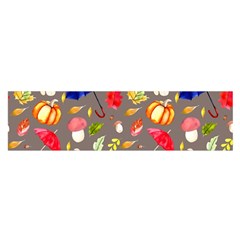 Autumn Seamless Background Leaves Oblong Satin Scarf (16  X 60 ) by Jancukart