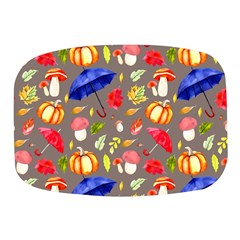 Autumn Seamless Background Leaves Mini Square Pill Box by Jancukart