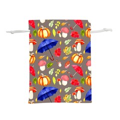 Autumn Seamless Background Leaves Lightweight Drawstring Pouch (m) by Jancukart