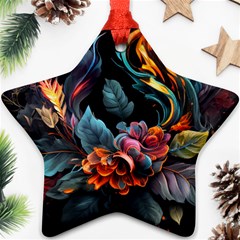 Flowers Flame Abstract Floral Ornament (star)