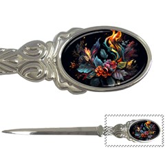 Flowers Flame Abstract Floral Letter Opener