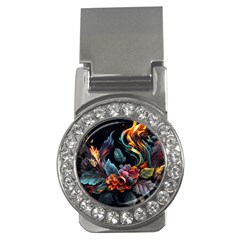 Flowers Flame Abstract Floral Money Clips (cz) 