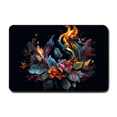 Flowers Flame Abstract Floral Small Doormat