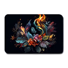 Flowers Flame Abstract Floral Plate Mats