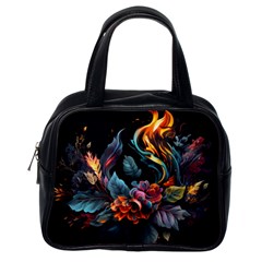 Flowers Flame Abstract Floral Classic Handbag (one Side)