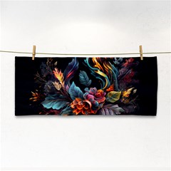 Flowers Flame Abstract Floral Hand Towel