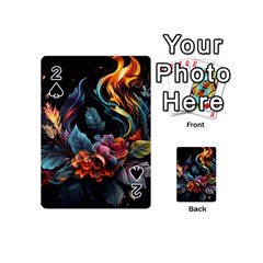 Flowers Flame Abstract Floral Playing Cards 54 Designs (mini)