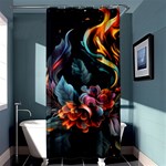 Flowers Flame Abstract Floral Shower Curtain 36  x 72  (Stall)  Curtain(36 X72 ) - 33.26 x66.24  Curtain(36 X72 )