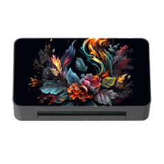 Flowers Flame Abstract Floral Memory Card Reader With Cf