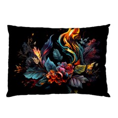 Flowers Flame Abstract Floral Pillow Case (two Sides)