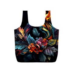 Flowers Flame Abstract Floral Full Print Recycle Bag (s)