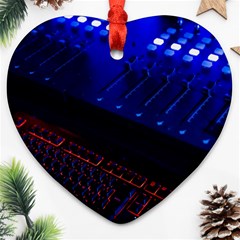 Mixer Console Audio Mixer Studio Heart Ornament (two Sides)