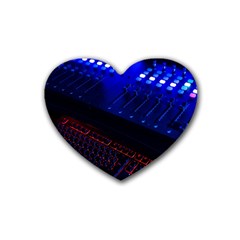 Mixer Console Audio Mixer Studio Rubber Heart Coaster (4 Pack) by Jancukart