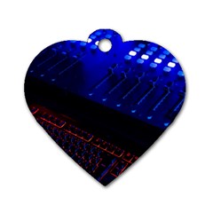 Mixer Console Audio Mixer Studio Dog Tag Heart (two Sides) by Jancukart