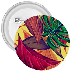 Monstera Tropical Design Beach 3  Buttons