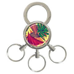 Monstera Tropical Design Beach 3-ring Key Chain